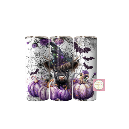 Purple Halloween Tumbler Cup/vasos/cow