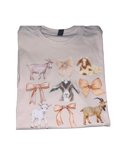 Coquette goat shirt/kids/adult//chiva/rancho