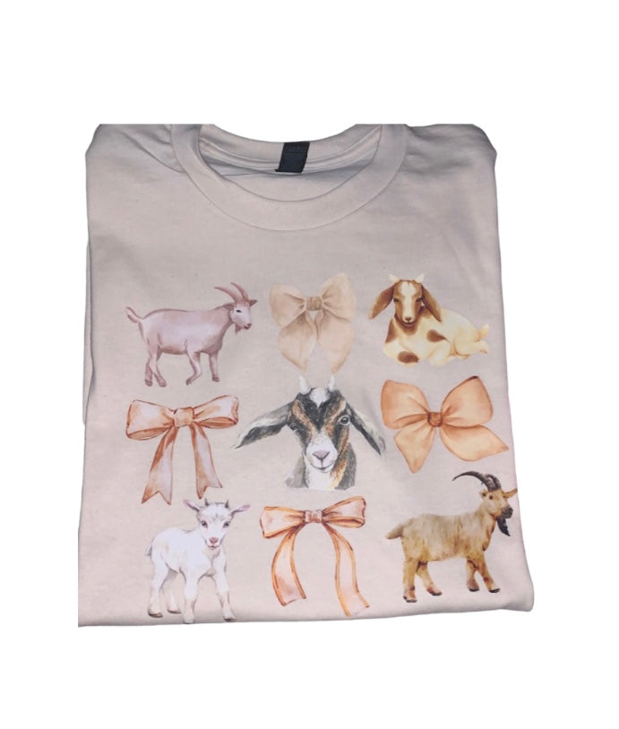 Coquette goat shirt/kids/adult//chiva/rancho