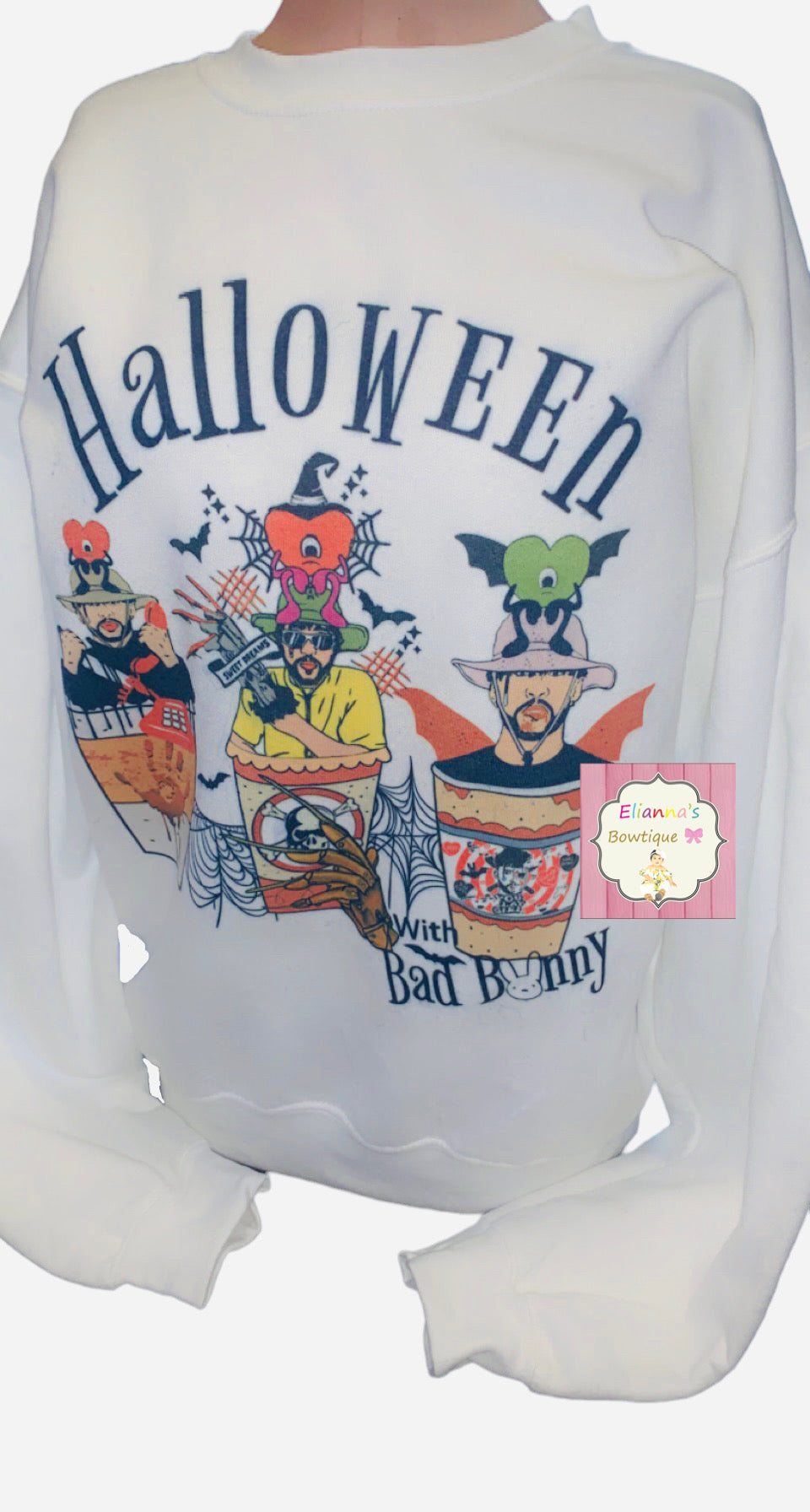 Halloween sweatshirt crewneck/ bad bunny/ sueter