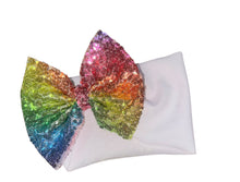 Cargar imagen en el visor de la galería, Multicolor sequins headwrap/ clip bow/ headwraps/