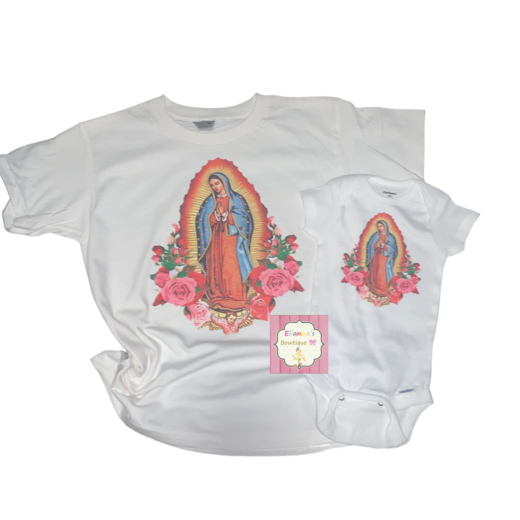 Virgen de Guadalupe shirt/baby/adult