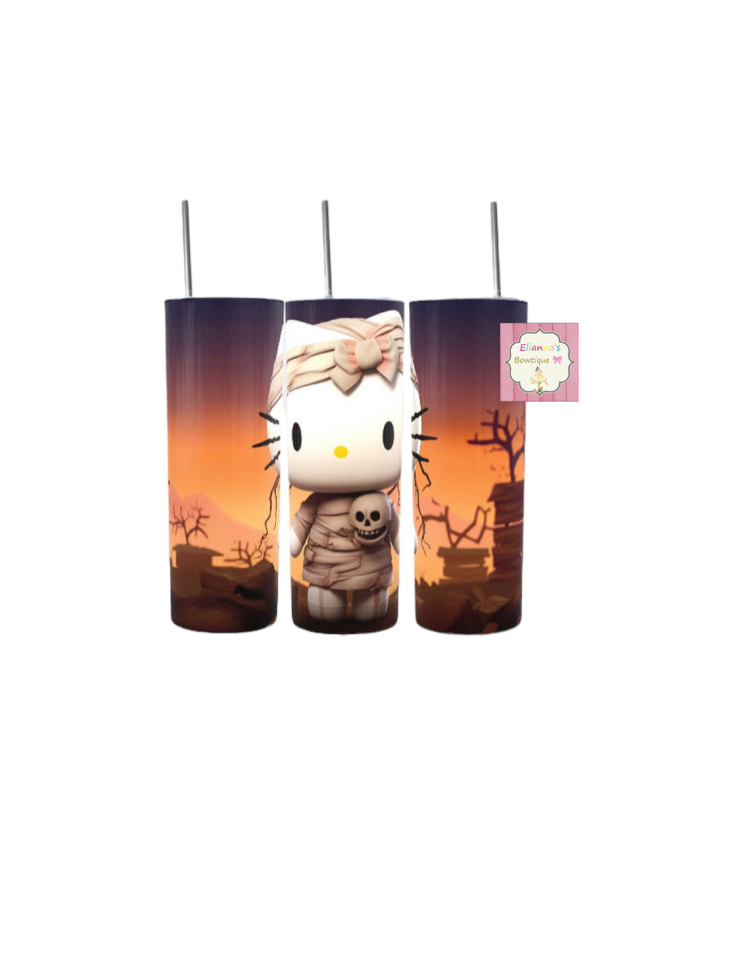 Halloween tumbler cup/ Hello Kitty  / vasos