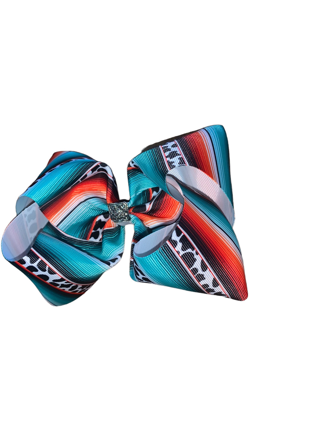 Serape hair bow/western