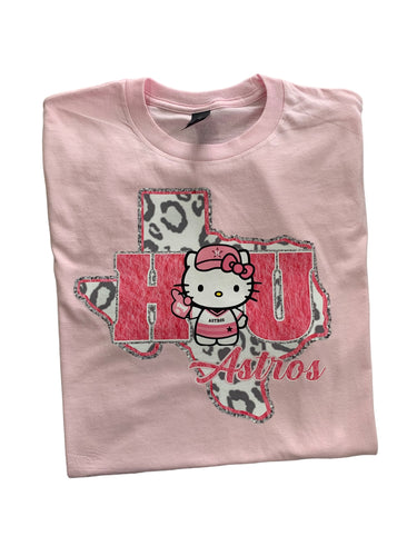 Pink Astros shirt/ hello kitty