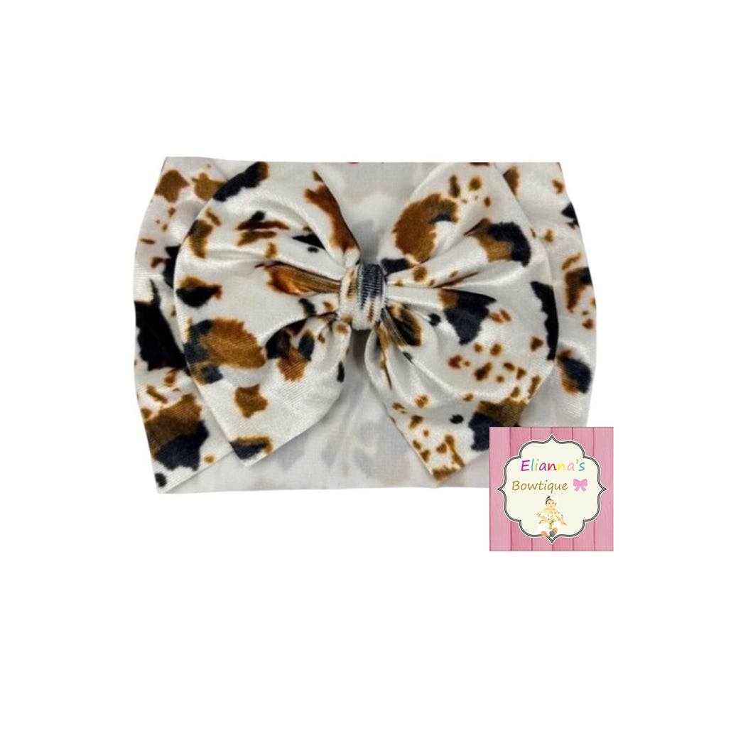 Cowhide headwrap /headband/ cow/western