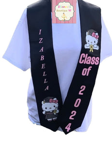 Pink Hello kitty Graduation Sash / custom/ 2024