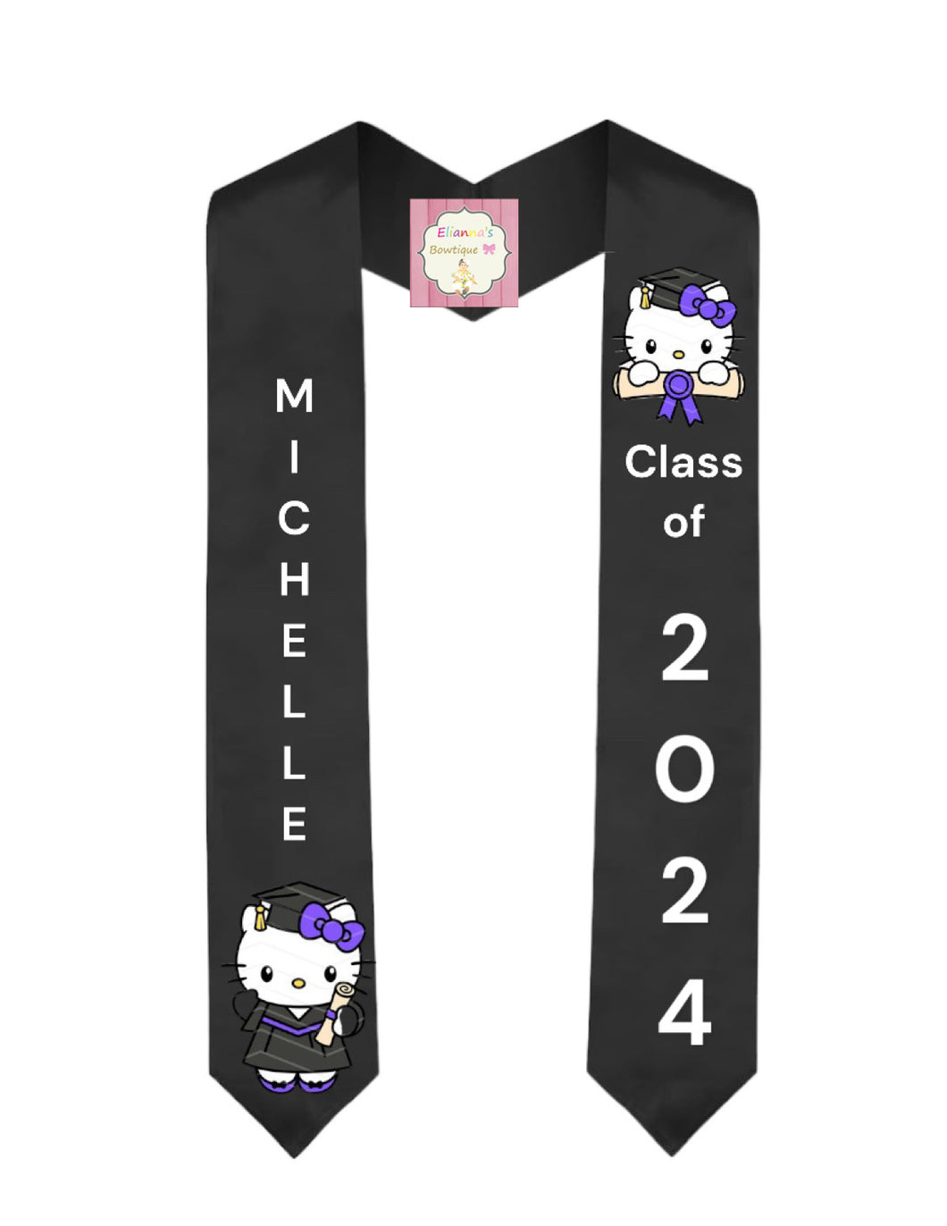 Hello kitty Graduation Sash / custom/ 2024