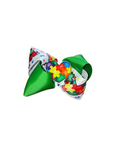 Cargar imagen en el visor de la galería, Autism Awarness hair bow / Autismo