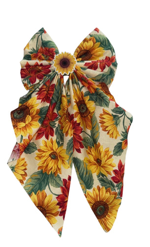 Sunflower Coquette bow / moño coquette / hair bows / girasoles