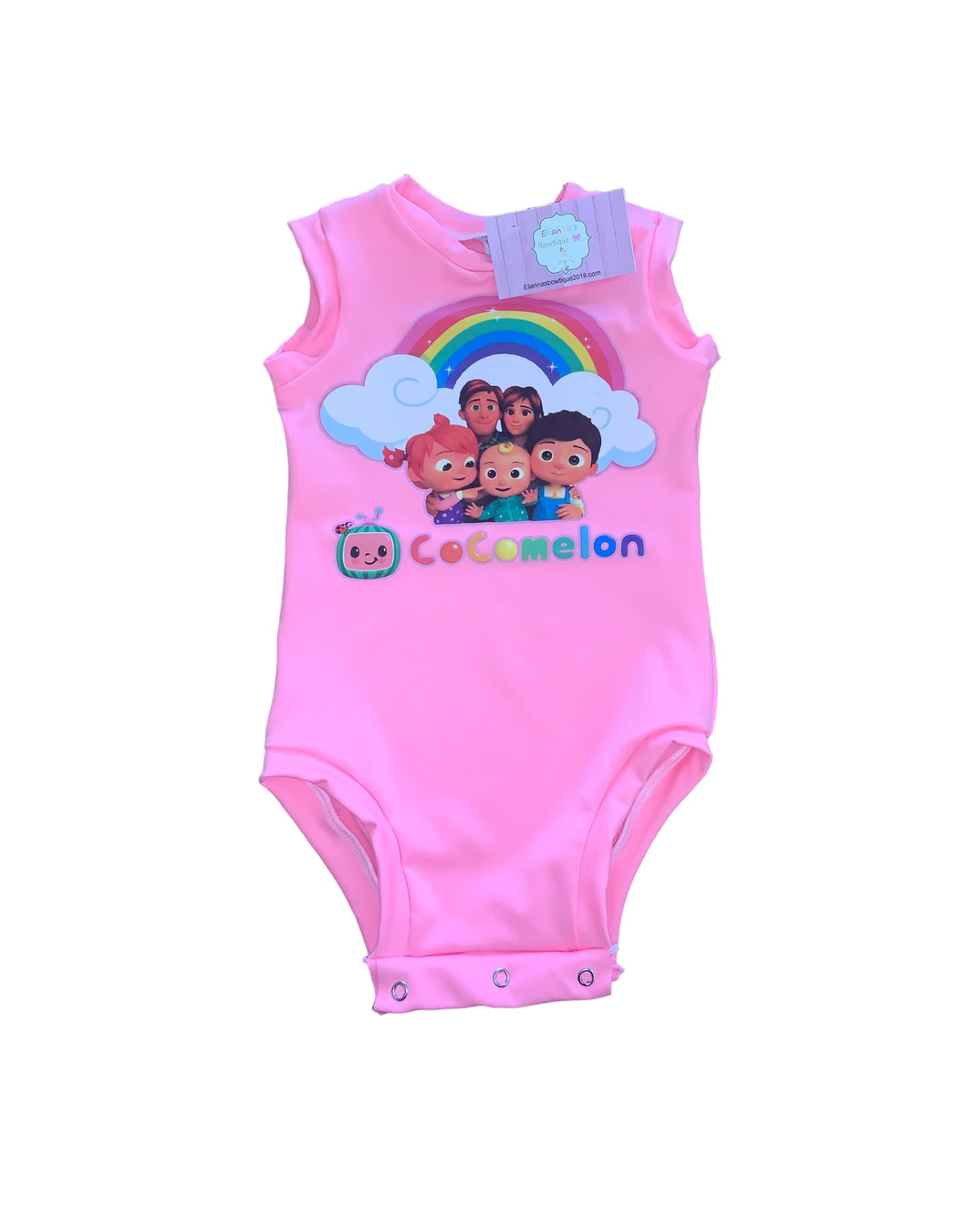 Pink Cocomelon leotard /leotardo/sleeveless