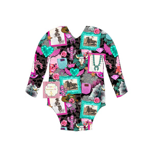 Western leotard/ leotardo/squash/horses/caballos