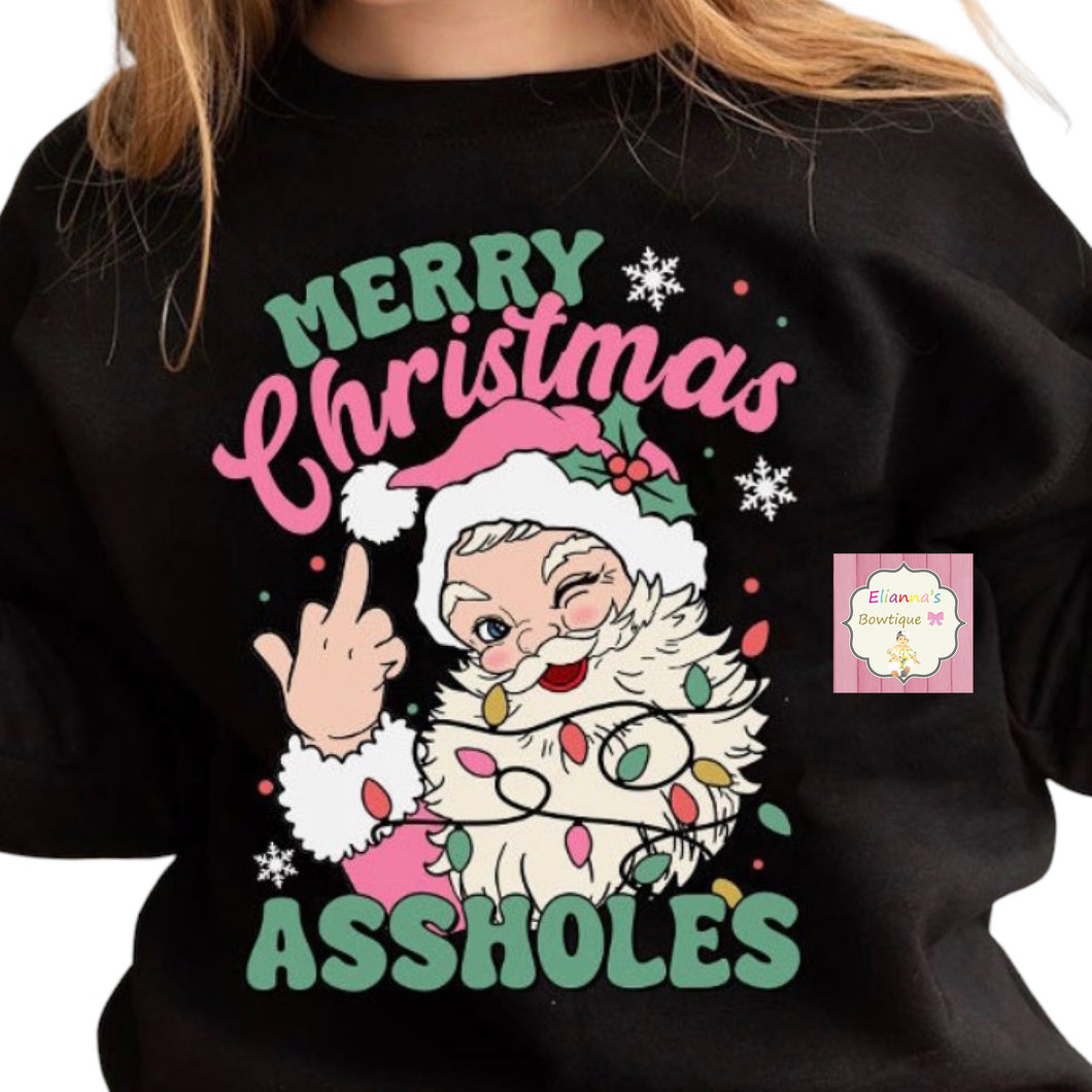 Merry Christmas assholes Crewneck sweatshirt /sueter/christmas