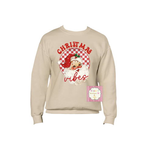 Christmas vibes Crewneck sweatshirt /sueter/christmas/ santa claus