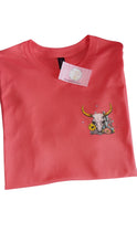Cargar imagen en el visor de la galería, Longhorns shirt front and back/ longhorns /hardy Skull bull - Elianna's Bowtique