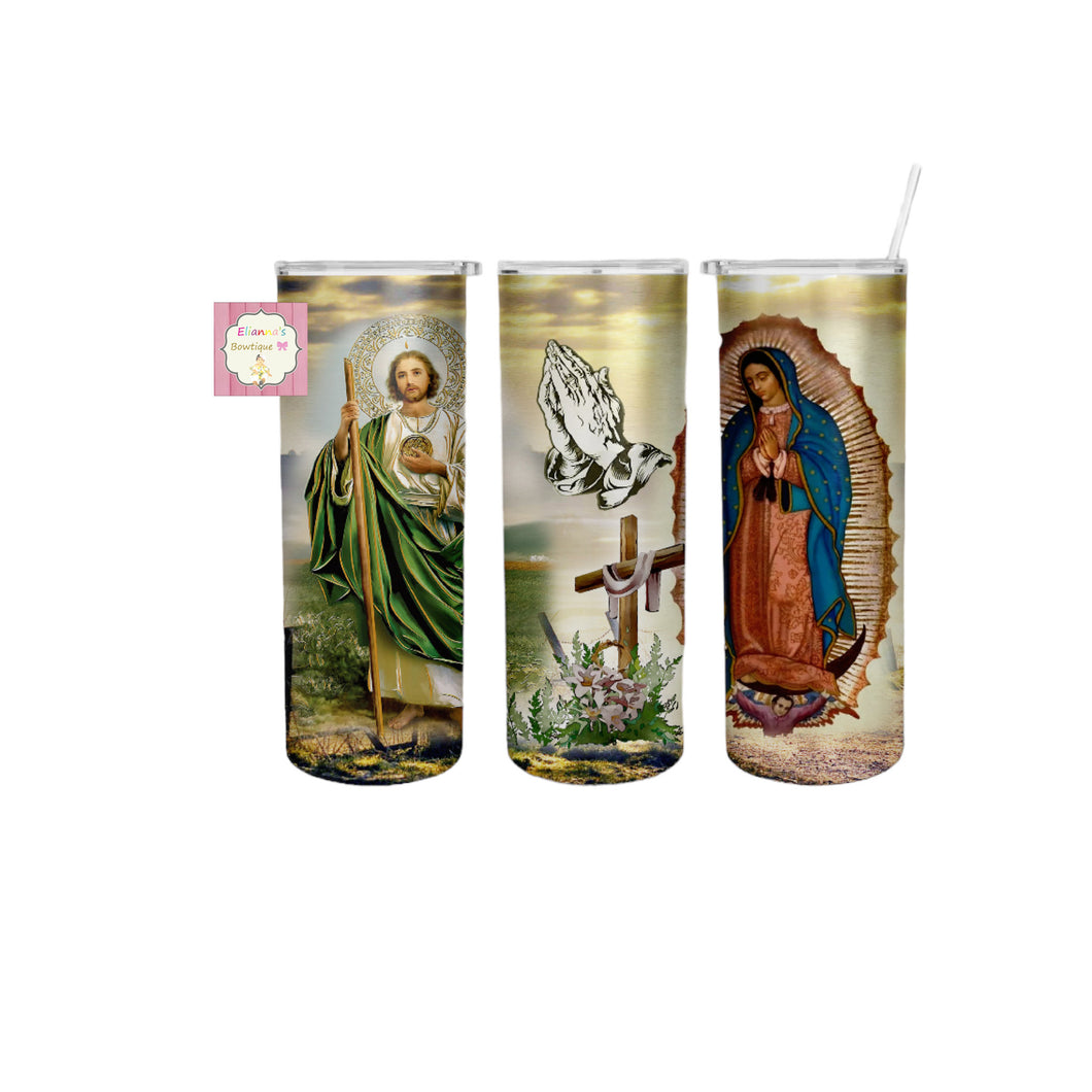 Virgen y San Judas Tadeo tumbler//Virgen de guadalupe /san judas