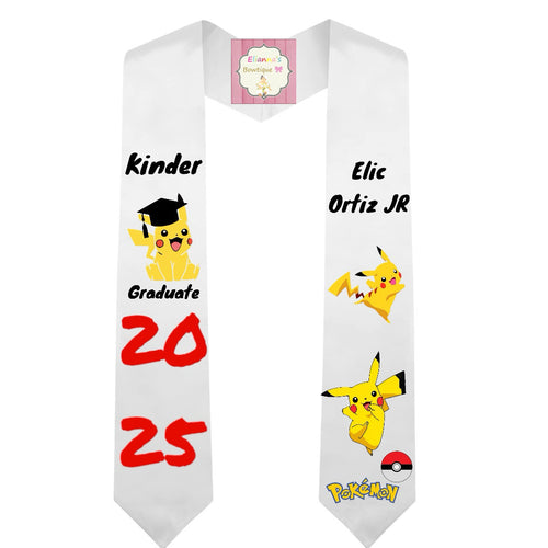 Kids pokemon Graduation Sash / custom/ 2025