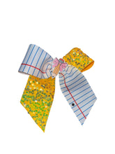 Load image into Gallery viewer, Back to school cheer bow / moños / pencil bow