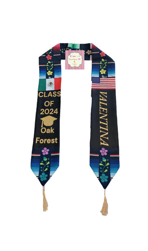 Serape Graduation Sash / custom/ 2024/estados/ flowers