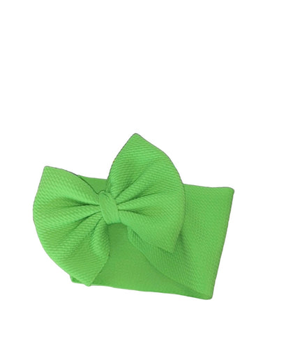 Neon Green baby headwrap/ solid color /verde