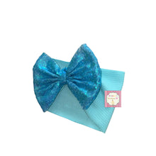 Load image into Gallery viewer, Aqua sequins headwrap/fancy headwrap