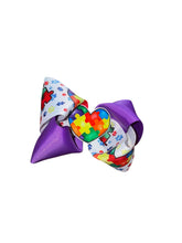 Cargar imagen en el visor de la galería, Autism Awarness hair bow / Autismo