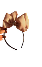 Cargar imagen en el visor de la galería, Kaki headband bow / Diadema - Elianna's Bowtique