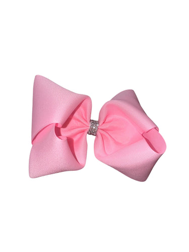 Pink Solid Hair Bow / moños