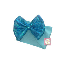 Load image into Gallery viewer, Aqua sequins headwrap/fancy headwrap