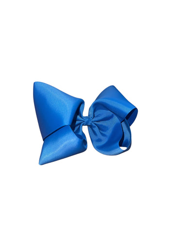 Blue Solid Hair Bow / moños