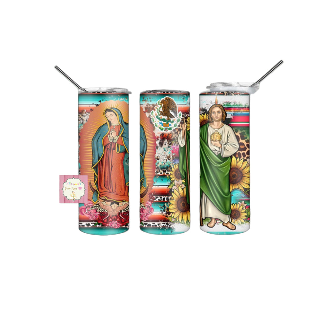 Virgen y San Judas Tadeo tumbler//Virgen de guadalupe /san judas