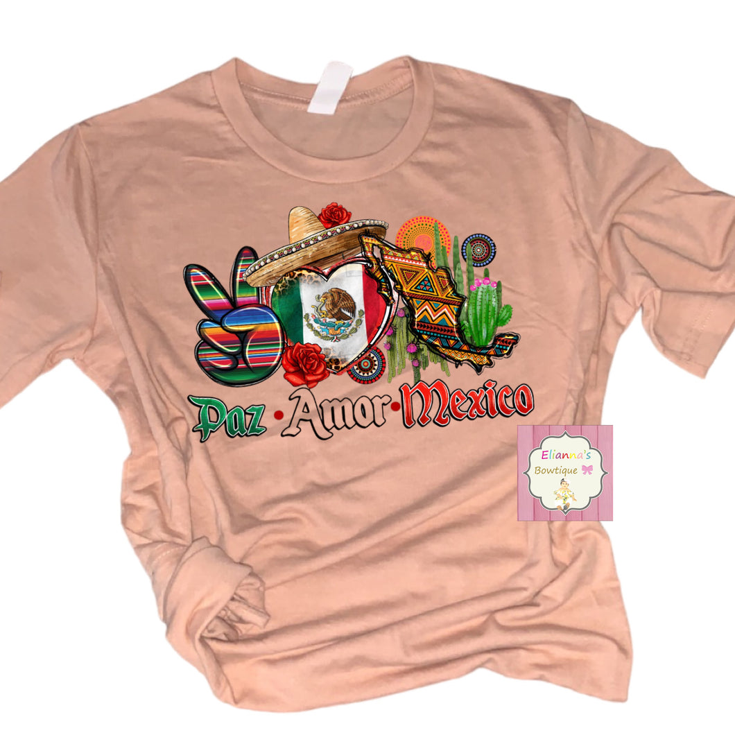 Paz amor mexico Shirt/mexico