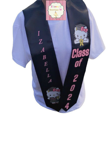 Pink Hello kitty Graduation Sash / custom/ 2024