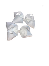 Load image into Gallery viewer, White piggy tails set/ chongitos / solid color