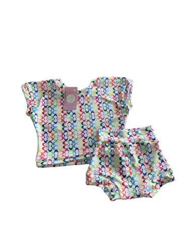 Boujee Multicolor coach set Top & bummie/shirt/ multi-color