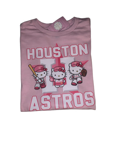 Pink Houston Astros shirt/hello kitty