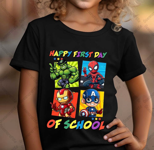 Happy first day of school shirt/ Back to school shirt /de regreso ala escuela / heros