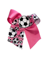 Cargar imagen en el visor de la galería, Soccer cheer bow / moños / soccer ball