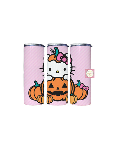 Hello kitty pumpkin tumbler cup/ vasos/halloween