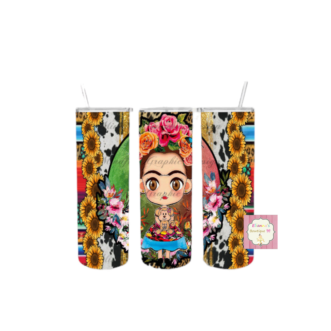 Frida kahlo tumbler cup/vasos/coffee/ viva la vida