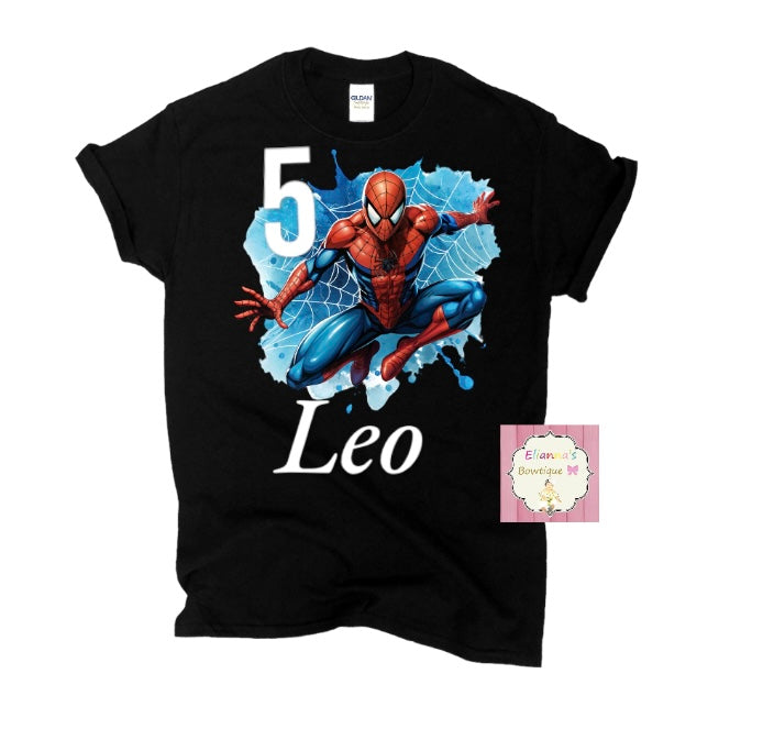 Spider man birthday shirt/