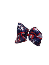 Load image into Gallery viewer, Texas Rangers Hair bow / moños - Elianna's Bowtique