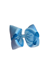 Cargar imagen en el visor de la galería, Blue hair bow/ solid color Hair bow / moños