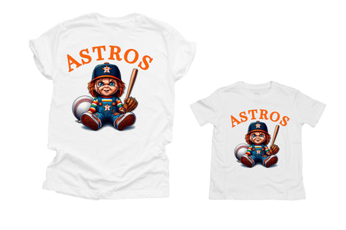 Astros shirt / chucky/ halloween/ kids / adult