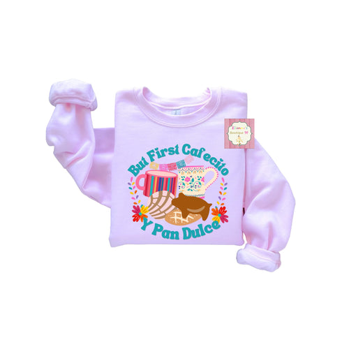 Cafecito y pan dulce Crewneck sweatshirt /sueter/ serape/ mexico/conchas