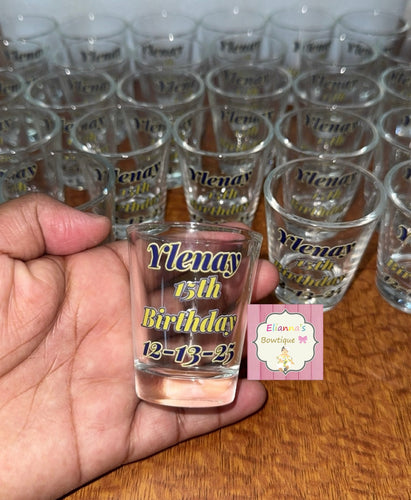 Custom Quinceañera  Shot glass / vasos / Tequila