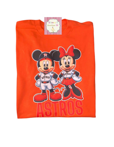 Astros shirt/ astros minnie and micky