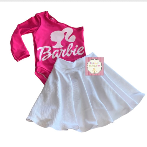 Barbie Outfit Set one shoulder shirt and  skirt / barbie