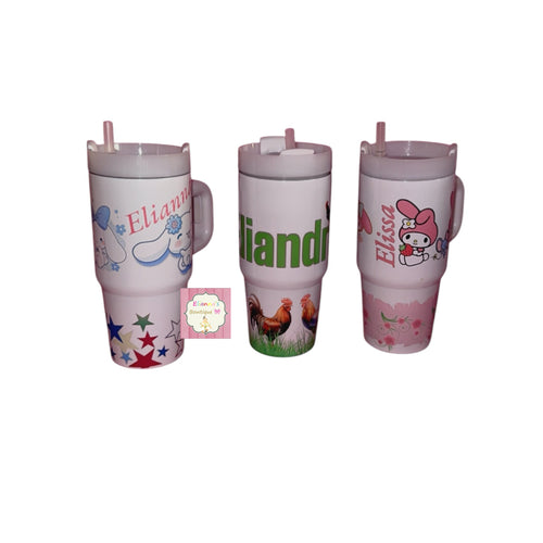 Custom Kids tumbler cup/ Handle Cup/vasos