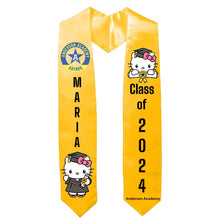 Load image into Gallery viewer, Hello kitty Graduation Sash / custom/ 2024/ school logo